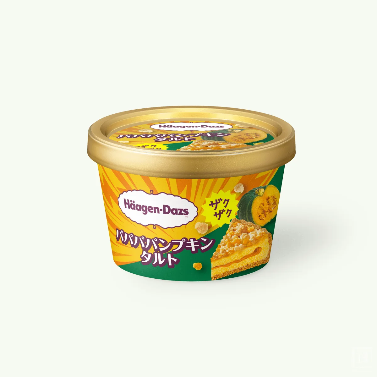 利用南瓜制作的冰淇淋“Papapa Pumpkin Tart” / 日本哈根达斯