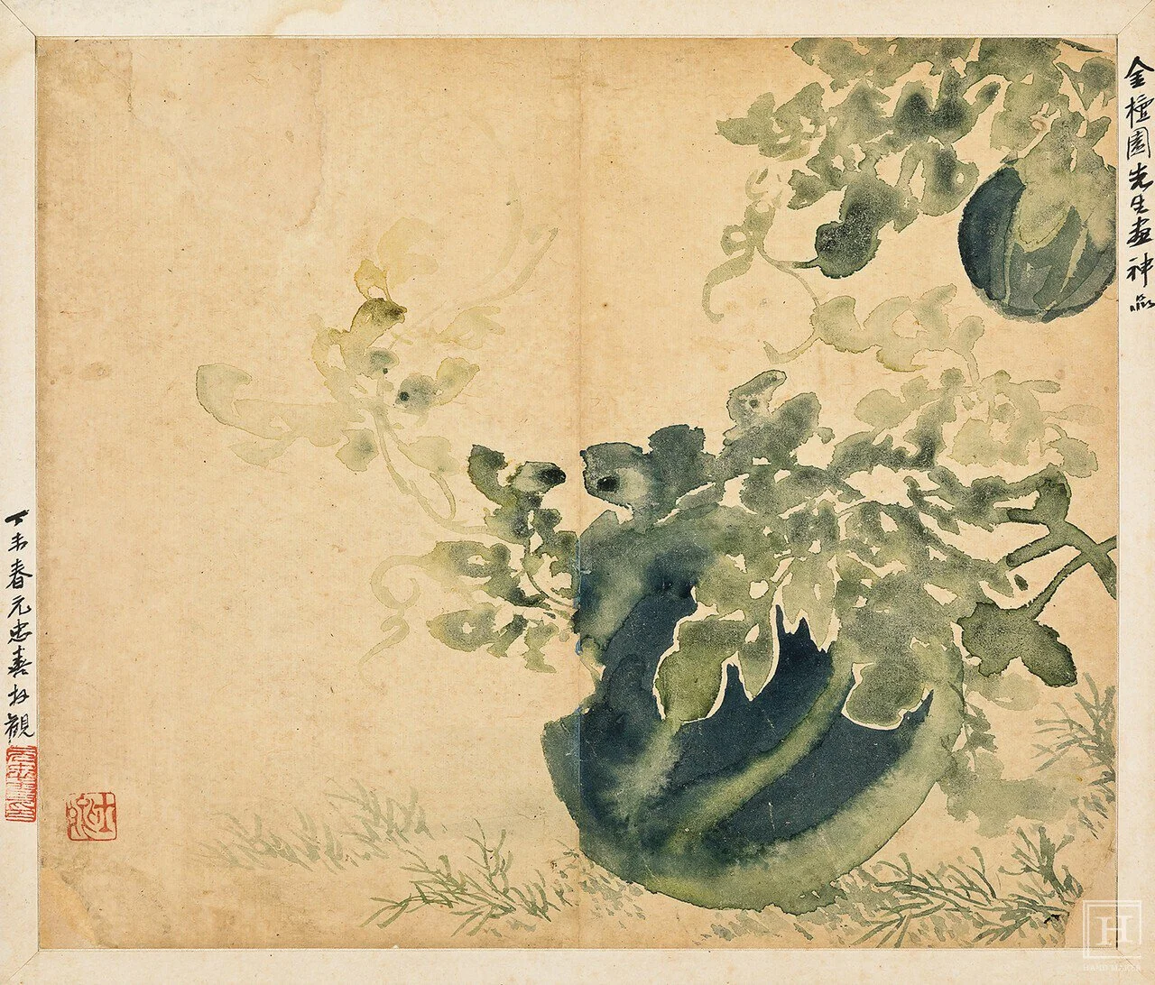 檀園 金弘道，〈菜果圖〉 /首爾拍賣